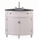 24 Inch Triadsville Freestanding Corner Bathroom Sink Vanity - White