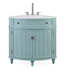 24 Inch Triadsville Freestanding Corner Bathroom Sink Vanity - White