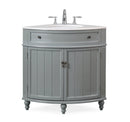 24 Inch Triadsville Freestanding Corner Bathroom Sink Vanity - White