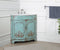 24 Inch Triadsville Freestanding Distressed Light Blue Corner Bathroom Sink Vanity - Chans Furniture