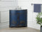 24 Inch Triadsville Freestanding Distressed Navy Blue Corner Bathroom Sink Vanity - Chans Furniture