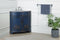 24 Inch Triadsville Freestanding Distressed Navy Blue Corner Bathroom Sink Vanity - Chans Furniture