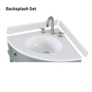 24 Inch Triadsville Freestanding White Corner Bathroom Sink Vanity - Chans Furniture