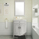 26 Inch Daleville Distressed Gray Cottage Style Small Bathroom Sink Vanity