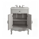26 Inch Daleville Distressed Gray Cottage Style Small Bathroom Sink Vanity
