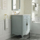 26 Inch Daleville Distressed Light Blue Cottage Style Small Bathroom Sink Vanity