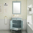 26 Inch Daleville Distressed Light Blue Cottage Style Small Bathroom Sink Vanity