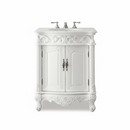 27 Inch Classic Style Antiqued White Hayman Bathroom Sink Vanity