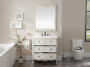 34 Inch Cottage Freestanding Distressed Antique White Daleville Bathroom Vanity, Single Sink, Fully Assembled