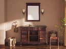 48 Inch Traditional Freestanding Cherry Brown Beckham Bathroom Vanity, Single Sink, Baltic Brown Top, Fully Assembled