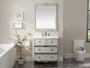 34 Inch Cottage Freestanding Distressed Gray Daleville Bathroom Vanity, Single Sink, Fully Assembled
