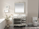 38 Inch Cottage Freestanding Distressed Gray Daleville Bathroom Vanity, Single Sink, Fully Assembled