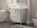 34 Inch Cottage Freestanding Distressed Gray Daleville Bathroom Vanity, Single Sink, Fully Assembled