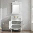 30 Inch Antique Style Old Timer Classic White Ellenton Bathroom Sink Vanity