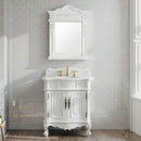 30 Inch Antique Style Old Timer Classic White Ellenton Bathroom Sink Vanity