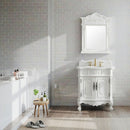 30 Inch Antique Style Old Timer Classic White Ellenton Bathroom Sink Vanity
