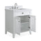 30 Inch Contemporary Style White Kalani Bathroom Vanity - Chans Furniture