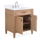 30 Inch Durand Modern Light Oak Bathroom Sink Vanity with Stone Counter Top - Chans Furniture