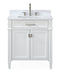 30 Inch Durand Modern White Bathroom Sink Vanity with Stone Counter Top - Chans Furniture