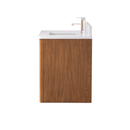 30 Inch Fume Single Sink Mango Warm Oak Brown Finish Wall Mount Floating Style Bathroom Vanity