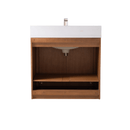 30 Inch Fume Single Sink Mango Warm Oak Brown Finish Wall Mount Floating Style Bathroom Vanity