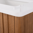30 Inch Fume Single Sink Mango Warm Oak Brown Finish Wall Mount Floating Style Bathroom Vanity