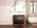 30 Inch Fume Single Sink Mango Warm Oak Brown Finish Wall Mount Floating Style Bathroom Vanity