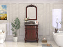 30 Inch Traditional Style Solid Wood Hopkinton Single Sink Bathroom Vanity With Stone top - Chans Furniture