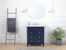 30" Tennant Brand Felix Modern Style Navy Blue Bathroom Vanity