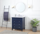 30" Tennant Brand Felix Modern Style Navy Blue Bathroom Vanity