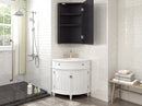 24 Inch Cottage Freestanding White Triadsville Corner Bathroom Vanity, Single Sink, Fully Assembled