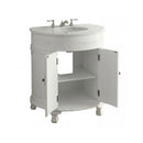 32 Inch Antique White Bathroom Vanity – Versailles Collection | Carved Details, Marble Top & Sink Included