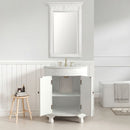 32 Inch Antique White Bathroom Vanity – Versailles Collection | Carved Details, Marble Top & Sink Included