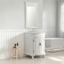 32 Inch Antique White Bathroom Vanity – Versailles Collection | Carved Details, Marble Top & Sink Included