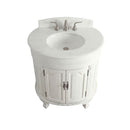 32 Inch Antique White Bathroom Vanity – Versailles Collection | Carved Details, Marble Top & Sink Included