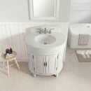 32 Inch Antique White Bathroom Vanity – Versailles Collection | Carved Details, Marble Top & Sink Included