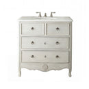 34 Inch Distressed Gray Daleville Cottage Style Bathroom Sink Vanity
