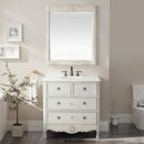 34 Inch Distressed Gray Daleville Cottage Style Bathroom Sink Vanity