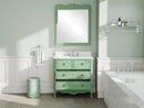 34 Inch Distressed Green Daleville Cottage Style Bathroom Sink Vanity