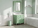 34 Inch Distressed Green Daleville Cottage Style Bathroom Sink Vanity