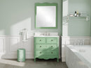 34 Inch Distressed Green Daleville Cottage Style Bathroom Sink Vanity