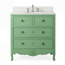 34 Inch Distressed Green Daleville Cottage Style Bathroom Sink Vanity