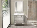 36" Carrara Marble Mirror Reflection Ashlyn Bathroom Sink Vanity