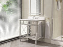 36" Carrara Marble Mirror Reflection Ashlyn Bathroom Sink Vanity