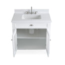 36 Inch Contemporary Style White Kalani Bathroom Vanity - Chans Furniture