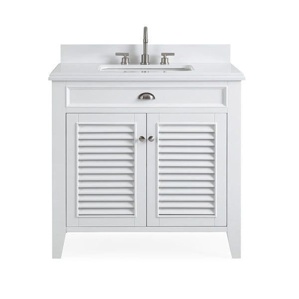 36 Inch Contemporary Style White Kalani Bathroom Vanity