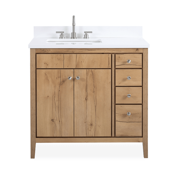 36 inch Modern Style Beatrice Bathroom Sink Vanity in Wood Finish - Chans Furniture