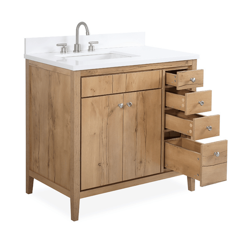 36 inch Modern Style Beatrice Bathroom Sink Vanity in Wood Finish - Chans Furniture