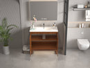 36 inch Modern Style Cherry Brown Zaren Bathroom Sink Vanity - Chans Furniture