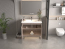 36 inch Modern Style Oak Wood Finish Zaren Bathroom Sink Vanity - Chans Furniture